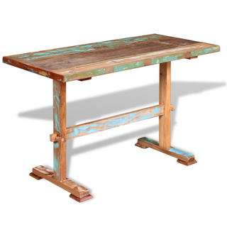 vidaXL Pedestal Dining Table Solid Reclaimed Wood 120x58x78 cm - Giant Lobelia