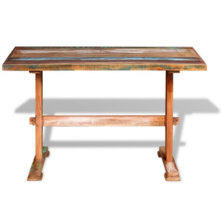 vidaXL Pedestal Dining Table Solid Reclaimed Wood 120x58x78 cm - Giant Lobelia