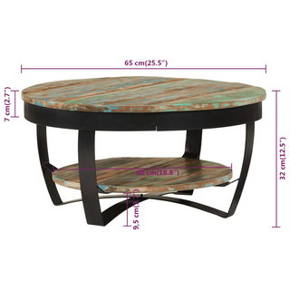 vidaXL Coffee Table Solid Reclaimed Wood 65x32 cm - Giant Lobelia