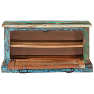 vidaXL Shoe Storage Bench Solid Reclaimed Wood - Giant Lobelia