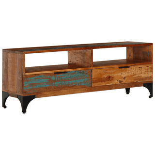 vidaXL TV Cabinet - Solid Reclaimed Wood, Vintage Style - Antique-Style Charm with Ample Storage Space - Giant Lobelia