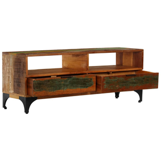 vidaXL TV Cabinet - Solid Reclaimed Wood, Vintage Style - Antique-Style Charm with Ample Storage Space - Giant Lobelia