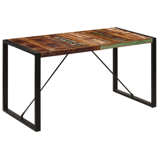 vidaXL Dining Table 140x70x75 cm Solid Reclaimed Wood - Giant Lobelia