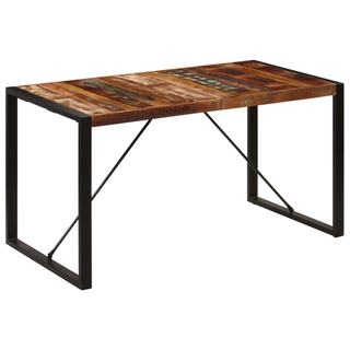 vidaXL Dining Table 140x70x75 cm Solid Reclaimed Wood - Giant Lobelia