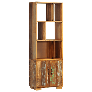 Bookshelf 60x35x180 cm - Solid Reclaimed Wood - Industrial Style - Enhance Your Space with Industrial Charm - Giant Lobelia