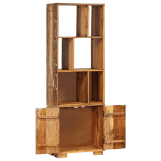 Bookshelf 60x35x180 cm - Solid Reclaimed Wood - Industrial Style - Enhance Your Space with Industrial Charm - Giant Lobelia