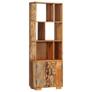 Bookshelf 60x35x180 cm - Solid Reclaimed Wood - Industrial Style - Enhance Your Space with Industrial Charm - Giant Lobelia