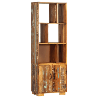 Bookshelf 60x35x180 cm - Solid Reclaimed Wood - Industrial Style - Enhance Your Space with Industrial Charm - Giant Lobelia