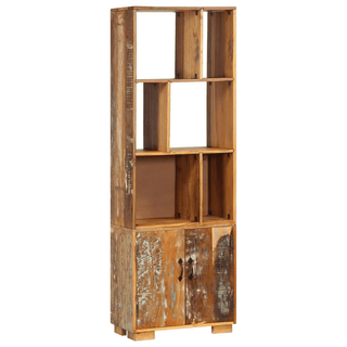 Bookshelf 60x35x180 cm - Solid Reclaimed Wood - Industrial Style - Enhance Your Space with Industrial Charm - Giant Lobelia