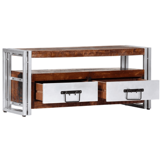 vidaXL TV Cabinet 90x30x40 cm - Solid Reclaimed Wood | Vintage-Style, Industrial Charm - Giant Lobelia