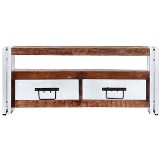 vidaXL TV Cabinet 90x30x40 cm - Solid Reclaimed Wood | Vintage-Style, Industrial Charm - Giant Lobelia