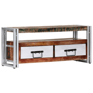 vidaXL TV Cabinet 90x30x40 cm - Solid Reclaimed Wood | Vintage-Style, Industrial Charm - Giant Lobelia