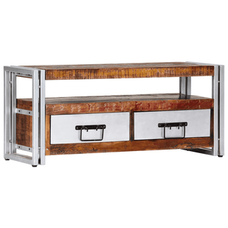 vidaXL TV Cabinet 90x30x40 cm - Solid Reclaimed Wood | Vintage-Style, Industrial Charm - Giant Lobelia