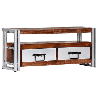 vidaXL TV Cabinet 90x30x40 cm - Solid Reclaimed Wood | Vintage-Style, Industrial Charm - Giant Lobelia