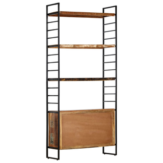 4-Tier Bookcase 80x30x180 cm Solid Reclaimed Wood - Giant Lobelia