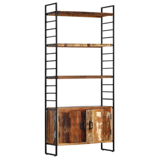 4-Tier Bookcase 80x30x180 cm Solid Reclaimed Wood - Giant Lobelia