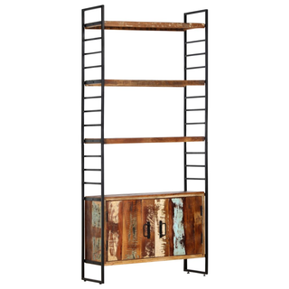 4-Tier Bookcase 80x30x180 cm Solid Reclaimed Wood - Giant Lobelia