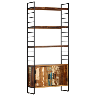 4-Tier Bookcase 80x30x180 cm Solid Reclaimed Wood - Giant Lobelia