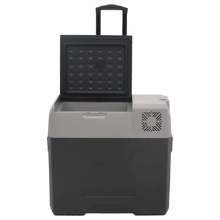 vidaXL Cool Box with Wheel and Adapter Black&Grey 40 L Polypropylene - Giant Lobelia