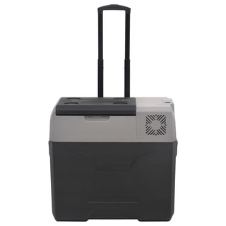 vidaXL Cool Box with Wheel and Adapter Black&Grey 40 L Polypropylene - Giant Lobelia