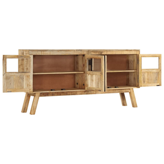 vidaXL Sideboard Brown and Black 160x30x76 cm Solid Wood Mango - Giant Lobelia