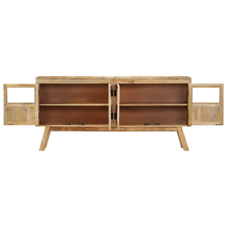 vidaXL Sideboard Brown and Black 160x30x76 cm Solid Wood Mango - Giant Lobelia