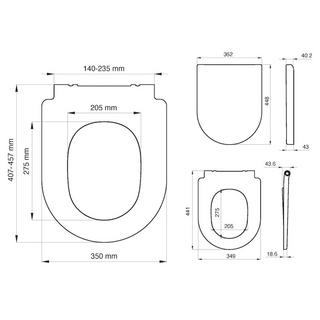 Tiger Soft-Close Toilet Seat Memphis Duroplast White 252930646 - Giant Lobelia