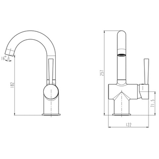 SCHÜTTE Basin Mixer Tap CORNWALL Chrome - Giant Lobelia