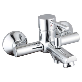 SCHÜTTE Bath Shower Mixer Tap LAURANA Chrome - Giant Lobelia