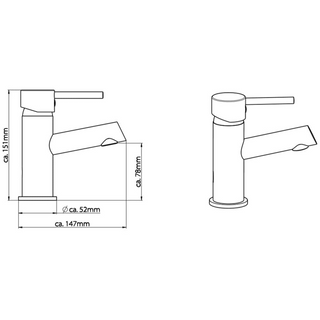 SCHÜTTE Basin Mixer Tap LAURANA Chrome - Giant Lobelia