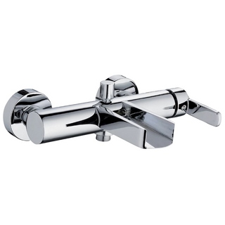 SCHÜTTE Bath Shower Mixer Tap with Waterfall Spout NIAGARA - Giant Lobelia