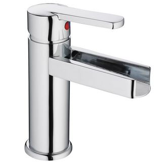 SCHÜTTE Basin Mixer Tap with Waterfall Spout NIAGARA - Giant Lobelia