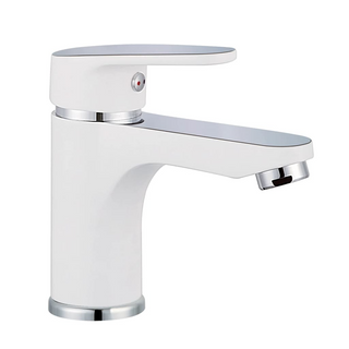 SCHÜTTE Basin Mixer Tap ALASKA White and Chrome - Giant Lobelia