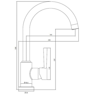 SCHÜTTE Sink Mixer CORNWALL Black - Giant Lobelia