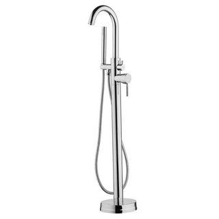 SCHÜTTE Bath Shower Mixer Tap with Shower Set CORNWALL Chrome - Giant Lobelia