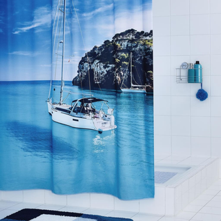 RIDDER Shower Curtain Sailboat 180x200 cm - Giant Lobelia