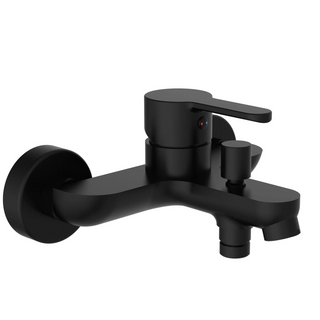 SCHÜTTE Bath Mixer DENVER Matt Black - Giant Lobelia