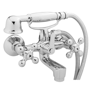 SCHÜTTE 2-Handle Bath Mixer with Hand Shower ELK Chrome - Giant Lobelia