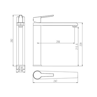 SCHÜTTE Sink Mixer VITA Matt Black - Giant Lobelia