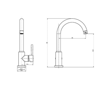 SCHÜTTE Sink Mixer CORNWALL Matt Graphite - Giant Lobelia