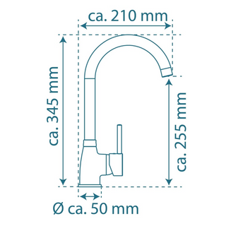 SCHÜTTE Sink Mixer MANETTI Chrome - Giant Lobelia