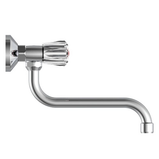 SCHÜTTE 2-Handle Wall Sink Mixer BRILLANT Chrome - Giant Lobelia