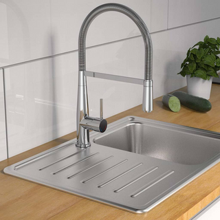 SCHÜTTE Sink Mixer with Spiral Spring NEW YORK Chrome - Giant Lobelia