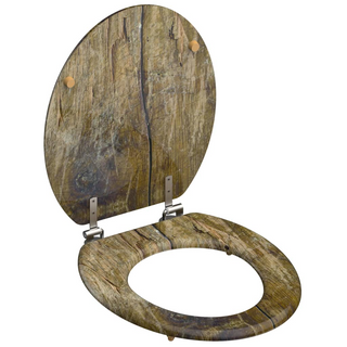 SCHÜTTE Toilet Seat SOLID WOOD MDF Printed - Giant Lobelia