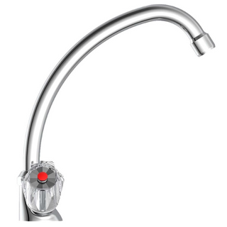 SCHÜTTE 2-Handle Sink Mixer Duo-Mix II Low Pressure Chrome - Giant Lobelia