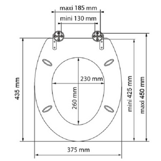 SCHÜTTE Toilet Seat with Soft-Close DARK WOOD MDF - Giant Lobelia