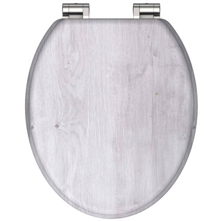 SCHÜTTE Toilet Seat with Soft-Close LIGHT WOOD MDF - Giant Lobelia