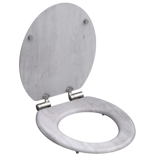 SCHÜTTE Toilet Seat with Soft-Close LIGHT WOOD MDF - Giant Lobelia