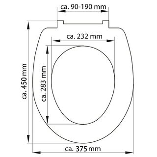 SCHÜTTE Duroplast High Gloss Toilet Seat with Soft-Close HAPPY ELEPHANT - Giant Lobelia