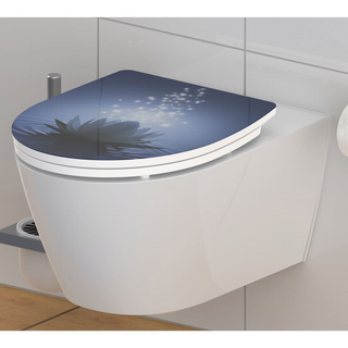 SCHÜTTE Duroplast High Gloss Toilet Seat with Soft-Close WATER LILY - Giant Lobelia